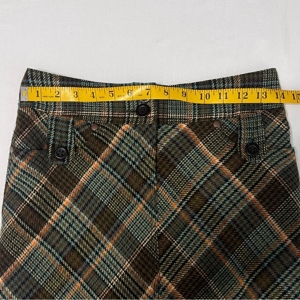H&M Sparkle Plaid A-line Skirt Midi size 4